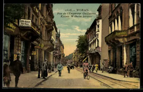 AK Worms, Kaiser Wilhelm Strasse, Zahnatelier Robert Wagner