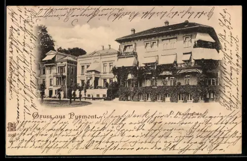 AK Pyrmont, Kaiserplatz, Gebäudeansicht