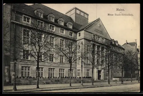 AK Mainz, Neue Stadt-Bibliothek