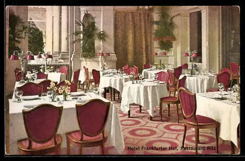 AK Frankfurt a. M., Hotel Frankfurter Hof, Restaurant Ritz