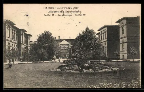 AK Hamburg-Eppendorf, Allgemeines Krankenhaus, Pavillon 11, Operationshaus, Pavillon 10