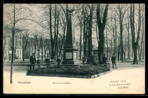 AK Hamburg-Wandsbek, Kriegerdenkmal
