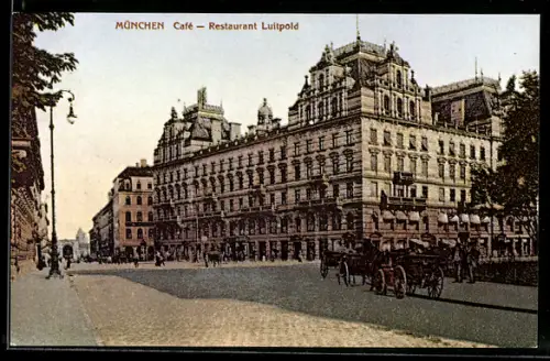 AK München, Café-Restaurant Luitpold um die Jahrhundertwende