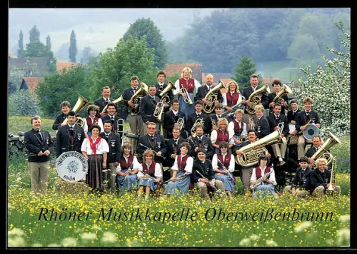 AK Rhöner Musikkapelle Oberweissenbrunn, Portrait mit Instrumenten