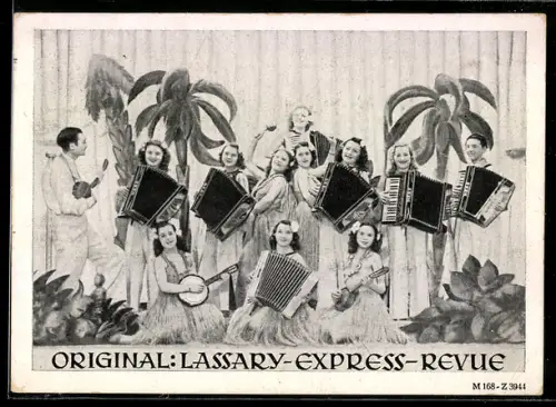 AK Lassary-Express-Revue, Portrait mit Instrumenten