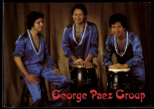 AK George Paez Group, Portrait mit Congas