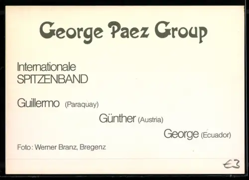 AK George Paez Group, Portrait mit Congas