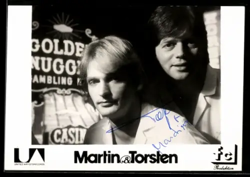 AK Gesangsduo Martin & Torsten, Autograph, Portrait