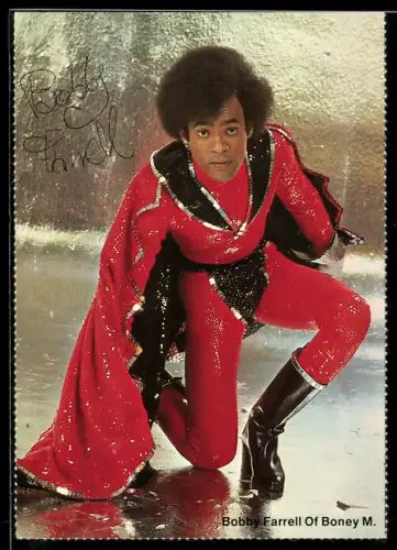 AK Musiker, Bobby Farrell von Boney M. auf dem Eis