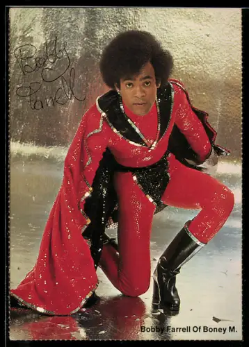 AK Musiker, Bobby Farrell von Boney M. auf dem Eis