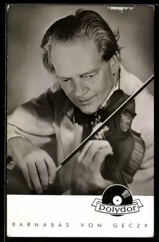 AK Musiker Barnabás von Géczy spielt Geige