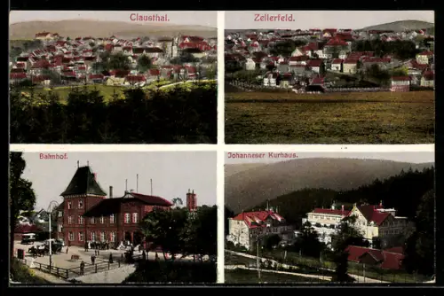 AK Clausthal-Zellerfeld, Clausthal, Zellerfeld, Bahnhof, Johannser Kurhaus
