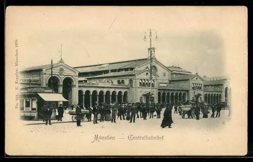 AK München, Centralbahnhof, Kiosk