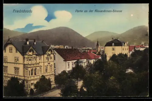 AK Friedrichroda, Partie an der Alexandrinen-Strasse