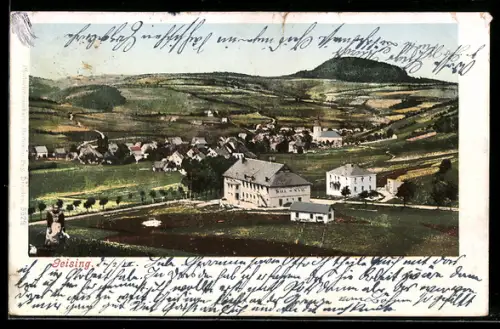 AK Geising, Ortsansicht, Landschaft, Dorfpanorama