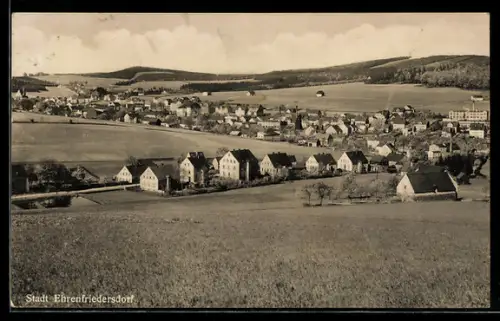 AK Ehrenfriedersdorf, Panoramaansicht der Stadt