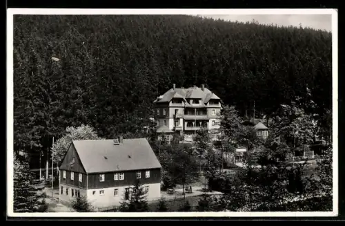 AK Waldbärenburg i. Erzgeb., Riedelmühle und Erholungsheim der Leo-Werke A.-G