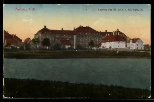 AK Freiberg i. Sa., Kaserne des III. Batls. d. Inf.-Rgts. 182