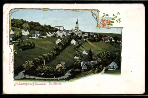 AK Johanngeorgenstadt, Gesamtansicht mit Kirche