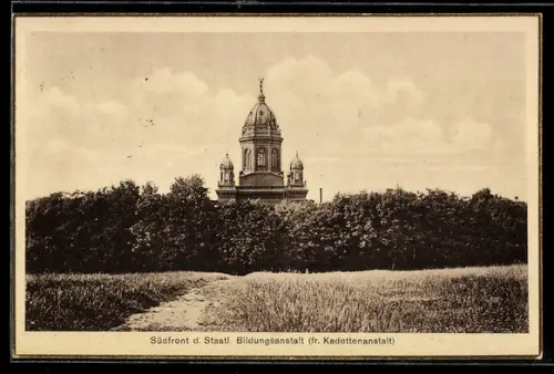 AK Berlin-Lichterfelde, Südfront der Staatlichen Bildungsanstalt, frühere Kadettenanstalt