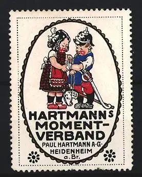 Reklamemarke Heidenheim, Paul Hartmann A. G., Hartmann`s Moment-Verband