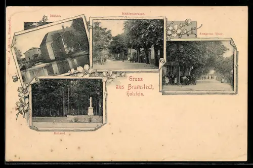 AK Bramstedt /Holstein, Mühle, Mühlenstrasse, Roland