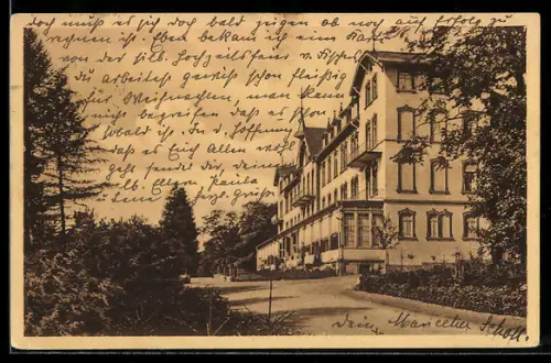 AK Niedernhausen /Taunus, Partie am Kurhotel mit Gartenanlage