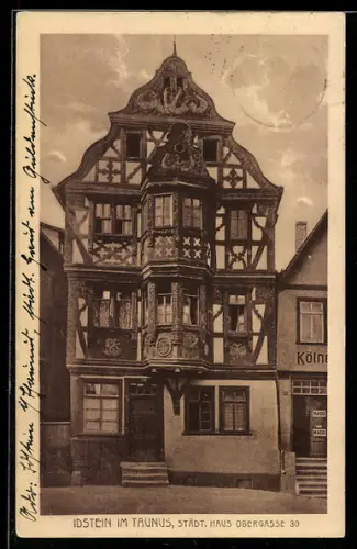 AK Idstein im Taunus, Städt. Haus Obergasse 30