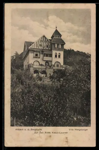 AK Alsbach a. d. Bergstrasse, Villa Hengsberger, Rotes Kreuz-Lazarett
