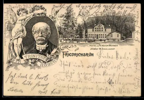 Lithographie Friedrichsruh, Hotel u. Pension Werner, Trinitatis Robur