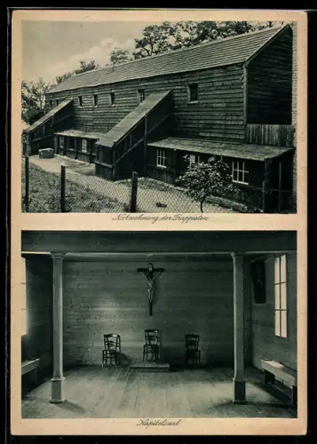 AK Ockenheim /Bingen, Baustein f. die Trappisten-Abtei auf dem Jakobsberg, Notwohnung der Trappisten, Kapitelsaal