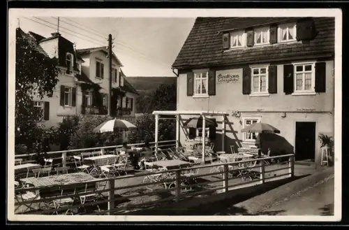 AK Lindenfels i. Odenwald, Gasthaus Ludwigshöhe, Terrasse