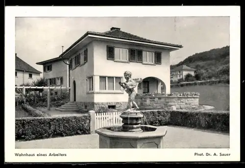 AK Zwingenberg /Hessen, Wohnhaus eines Arbeiters, Deutsche Fissan-Milchwerke Zwingenberg