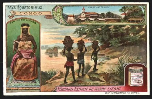 Sammelbild Liebig, Pays Équatoriaux, Congo
