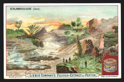 Sammelbild Liebig, Schlammvulkane, Java