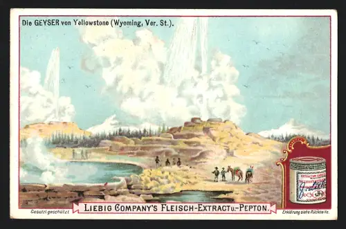 Sammelbild Liebig, Die Geyser von Yellowstone, Wyoming, Ver. St.