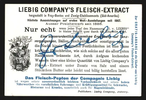 Sammelbild Liebig, Rennthier, Lappland