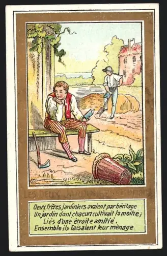 Sammelbild Chocolat Ibled, Les Deux jardiniers