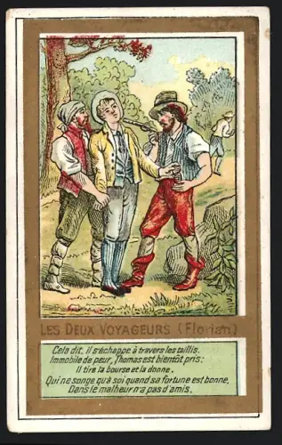 Sammelbild Chocolat Ibled, Les Deux Voyageurs