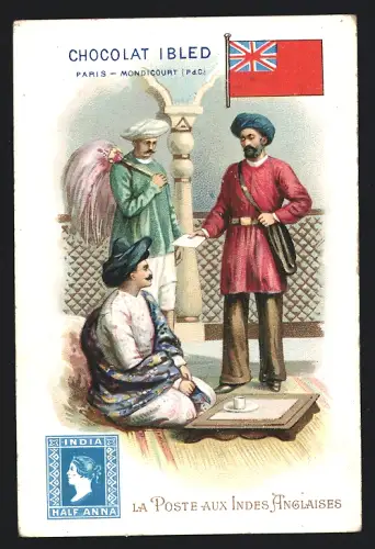 Sammelbild Chocolat Ibled, Paris, La Poste Aux INdes Anglaises