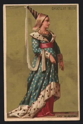 Sammelbild Chocolat Ibled, Anne de Beaujeu