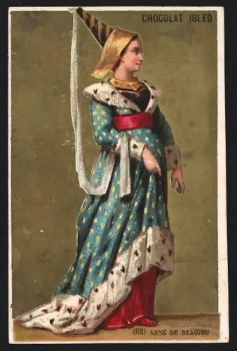 Sammelbild Chocolat Ibled, Anne de Beaujeu