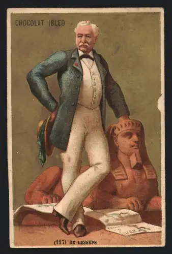 Sammelbild Chocolat Ibled, Le Vicomte de Lesseps
