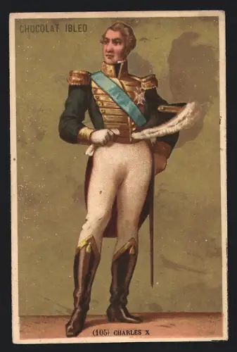 Sammelbild Chocolat Ibled, Charles X