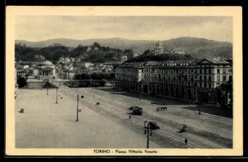 AK Torino, Piazza Vittorio Veneto, Strassenbahn
