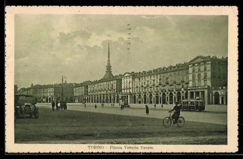 AK Torino, Piazza Vittorio Veneto, Strassenbahn