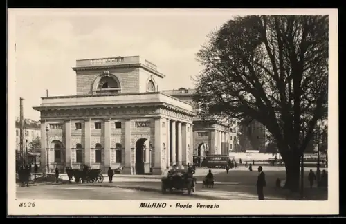 AK Milano, Porta Venezia, Strassenbahn