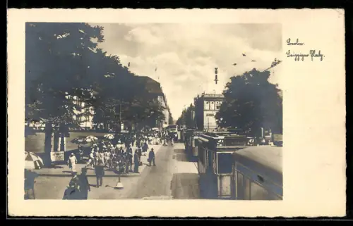 AK Berlin, Leipziger Platz mit Strassenbahn