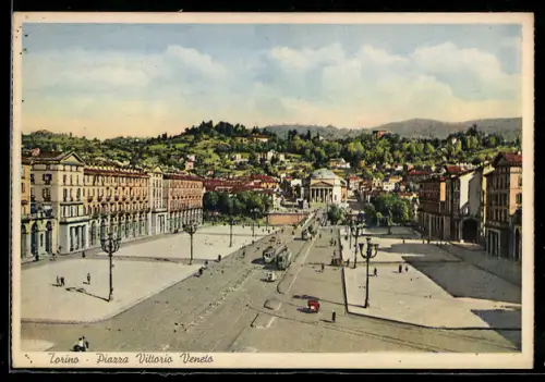 AK Torino, Piazza Vittorio Veneto, Strassenbahn