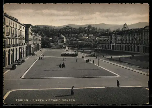 AK Torino, Piazza Vittorio Veneto, Strassenbahn